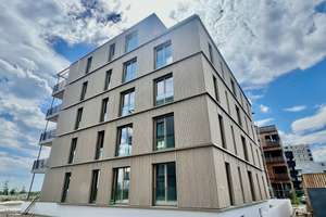 MIT WOHNBERECHTIGUNGSSCHEIN: Top-Neubau: Moderne 2-Zimmer-Wohnung im Spinelli-Quartier mit TG