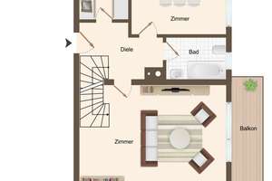Maisonettewohnung im schönen Wellingsbüttel - Wohnen auf zwei Ebenen mit Blick ins Grüne – Die vollständige Adresse der Immobilie erhältst du vom Anbieter., 22391 Wellingsbüttel, Hamburg – Vorschaubild 15