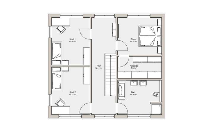 Grundriss Obergeschoss