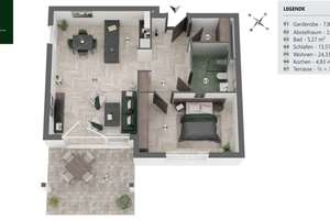 Moderne 2-Zimmer-Neubauwohnung mit Terrasse & großem Garten in Würzburg-Heidingsfeld – Die vollständige Adresse der Immobilie erhältst du vom Anbieter., 97084 Heidingsfeld, Würzburg – Vorschaubild 13