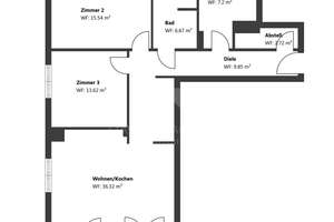 Moderne Wohnung mit 3,5 Zimmern und sonnigem Balkon! – Die vollständige Adresse der Immobilie erhältst du vom Anbieter., 22045 Jenfeld, Hamburg – Vorschaubild 9