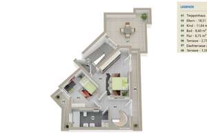 Besondere 4-Zimmer-Maisonettewohnung mit 4 Balkonen & Tiefgarage in Fürth – Nähe Wiesengrund – Die vollständige Adresse der Immobilie erhältst du vom Anbieter., 90762 Stadtpark, Stadtgrenze, Fürth – Vorschaubild 21