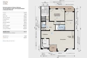 Exklusive moderne 3-Zimmer-Wohnung mit 2 Balkonen, Keller und Garagenstellplatz /Düsseldorf-Benrath – Benrodestraße 82, 40597 Benrath, Düsseldorf – Vorschaubild 5