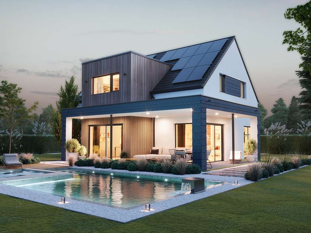 Immobilie in Hollenbach - Modernes neues Null Energie Kosten Design Haus. INKLUSIVE BAUPLATZ! - Bild 0