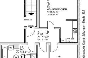 Genial! + Dunkles Parkett + Bad mit Wanne & Dusche + Balkon + Fußbodenheizung + LED-Licht – Georg-Schumann-Straße 204, 4159 Möckern, Leipzig – Vorschaubild 6