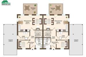 2 Doppelhaushälften - z. B. für Eltern und Kinder - 2 x ca. 109 m² und 2 x 2 Bäder – Die vollständige Adresse der Immobilie erhältst du vom Anbieter., 25885 Oster-Ohrstedt – Vorschaubild 8