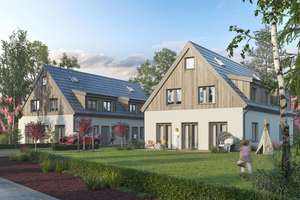 Fast fertig: Doppelhaushälfte mit Garten & Kamin bei Dresden