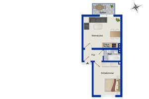 Kompakte 1,5-Zimmer-Wohnung in zentraler Lage Bochums – Die vollständige Adresse der Immobilie erhältst du vom Anbieter., 44793 Kruppwerke, Bochum – Vorschaubild 4