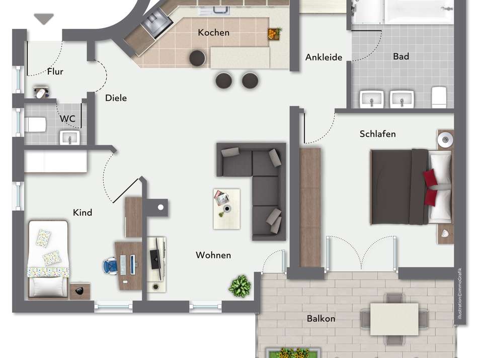 Digitaler Grundriss