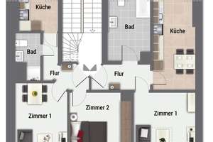 Weststadt: 3 Mehrfamilienhäuser auf einem Anwesen mit kleiner Gewerbeeinheit und 2 Innenhöfen – Blumenstr. 55, 69115 Weststadt, Heidelberg – Vorschaubild 6