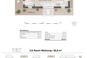 ** Penthouse-Feeling – Wohnen über den Dächern - Erstbezug im Neubau - 2,5 Zimmer - ab 01.12.2026 ** – Kohlenstraße 27, 4107 Zentrum-Südost, Leipzig – Vorschaubild 18