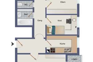 Ideale und gut geschnittene 3-Zimmer Wohnung mit Loggia in Sendling sucht neuen Eigentümer! – Die vollständige Adresse der Immobilie erhältst du vom Anbieter., 81369 Untersendling, München – Vorschaubild 5