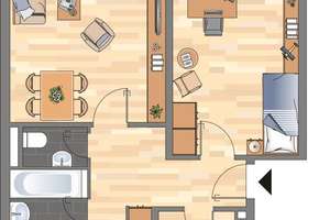 Demnächst frei! 3-Zimmer-Wohnung in Wolfsburg Vorsfelde – Lüneburger Ring 6, 38448 Vorsfelde, Wolfsburg – Vorschaubild 2