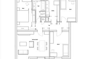 Vermietete 4 Zimmer Wohnung im EG Terrasse -  Keller - modernisiert - provisionsfrei