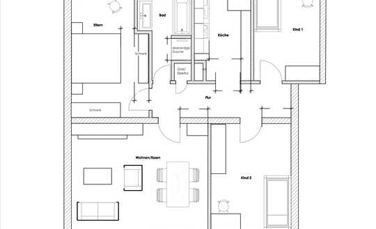 Vermietete 4 Zimmer Wohnung im EG Terrasse -  Keller - modernisiert - provisionsfrei