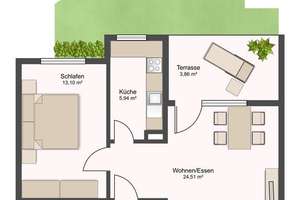 ELVIRA - Schwabing-West, stilvoll möblierte 2-Zimmer-Wohnung mit sonniger Westterrasse und Gartenant – Die vollständige Adresse der Immobilie erhältst du vom Anbieter., 80804 Münchner Freiheit, München – Vorschaubild 13