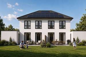 PROVIONSFREI: Zwei Doppelhaushälften, Energieeffizienter Neubau, KfW40, Massivbauweise & PV-Anlage