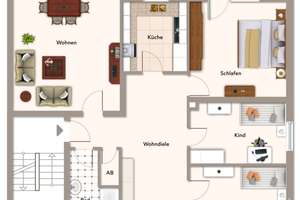 Viel Platz & großer Balkon...bezugsfreie 4-Zimmer-ETW in Alterlangen – Die vollständige Adresse der Immobilie erhältst du vom Anbieter., 91056 Heiligenloh, Erlangen – Vorschaubild 2