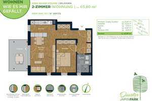 Helle 2-Zimmer-Wohnung mit Terrasse und EBK – Hans-Geiger-Str. 20a, 91052 Rathenau, Erlangen – Vorschaubild 2