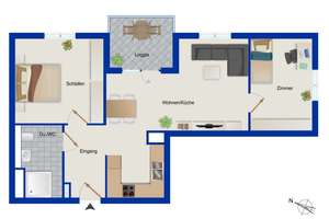 Barrierefreie, hochwertig ausgestattete 3-Zimmer-Eigentumswohnung mit Loggia in Berlin-Johannisthal – Die vollständige Adresse der Immobilie erhältst du vom Anbieter., 12487 Johannisthal, Berlin – Vorschaubild 13