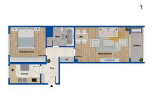 Kapitalanlage:  2-Zimmer-Eigentumswohnung mit Balkon und Weitblick in Kiel-Elmschenhagen – Die vollständige Adresse der Immobilie erhältst du vom Anbieter., 24147 Elmschenhagen, Kiel – Vorschaubild 6