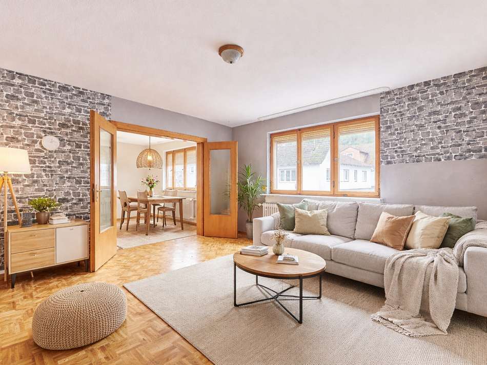 Wohn- und Essbereich (digitale