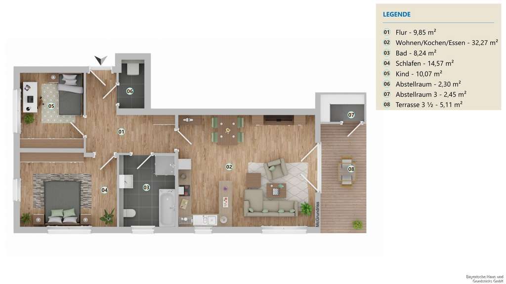 Immobilie in Aicha vorm Wald - Neubauprojekt mit 6 modernen 2- und 3- Zimmerwohnungen in schöner Lage von Aicha vorm Wald! - Bild 2