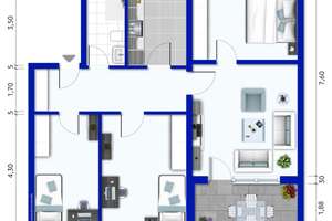 Geräumige bezugsfreie 3 bis 4-Zimmerwohnung mit Sonnenbalkon im 3. Obergeschoss mit Aufzug – Die vollständige Adresse der Immobilie erhältst du vom Anbieter., 12305 Lichtenrade, Berlin – Vorschaubild 1