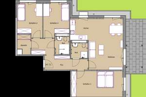 großzügige 4 Zimmer Wohnung mit  2 Duschbädern und Mietergarten – Bodelschwinghstraße 44, 51377 Manfort, Leverkusen – Vorschaubild 2