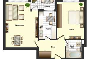 Schicke Zwei-Zimmer-Wohnung – Die vollständige Adresse der Immobilie erhältst du vom Anbieter., 40627 Unterbach, Düsseldorf – Vorschaubild 7