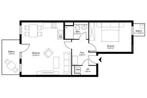 Hamburg Stellingen | Moderne 2-Zimmer-Wohnung mit zwei Balkonen in neuwertiger Wohnanlage – Die vollständige Adresse der Immobilie erhältst du vom Anbieter., 22525 Stellingen, Hamburg – Vorschaubild 12