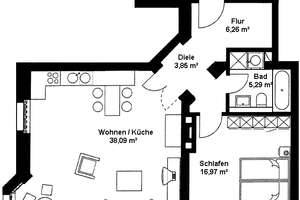 *** Imposante Wohnung im Waldstaßenviertel *** 2-Zimmer-Wohnung - WE 08 - ZEIT FÜR MEHR! – Waldstraße 56, 4105 Zentrum-Nordwest, Leipzig – Vorschaubild 6