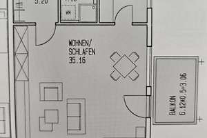 schöne 1 Zimmerwohnung mit Balkon und TG Stellplatz