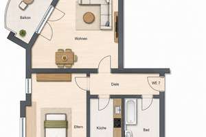 Kapitalanlage mit Potenzial – Helle 2-Zimmer-Wohnung mit großem Balkon und Stellplatz in Klipphausen – Taubenheimer Straße 26, 1665 Triebischtal – Vorschaubild 14