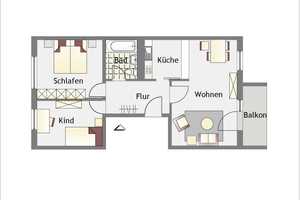 3-Zimmer-Wohnung mit Balkon und Aufzug – Karl-Jänecke-Straße 12, 39218 Salzlandkreis – Vorschaubild 4
