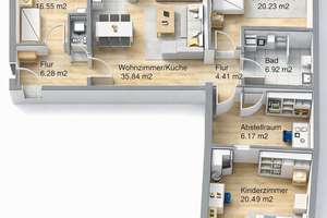 Das Optimum an Energieeffizienz I WE 10 I Moderne 4-Zimmer Wohnung mit 2 Loggien – Bohnhorststraße 1-7, 30165 Hainholz, Hannover – Vorschaubild 8