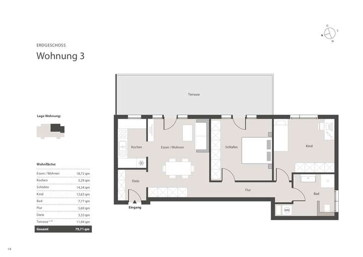 Wohnungsgrundriss ETW 3