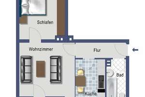 SOMMERAKTION* LEERE 2 Zimmer Erdgeschosswohnung in Unterrath - provisionsfrei – Segeberger Weg 7, 40468 Unterrath, Düsseldorf – Vorschaubild 2