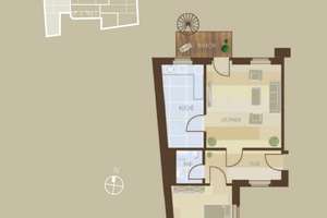 Gemütliche 2-Zimmer-Wohnung mit Balkon im 3. OG im Hinterhaus in Leipzig-Anger-Crottendorf  – Zweinaundorfer Straße 14, 4316 Anger-Crottendorf, Leipzig – Vorschaubild 2