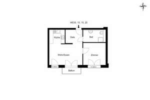 Sonnige 2-Zimmerwohnung mit großer Terrasse – Marie-Curie-Allee 102, 10315 Friedrichsfelde, Berlin – Vorschaubild 3