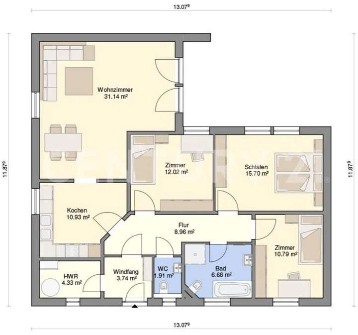 Grundriss 175 vergrößert