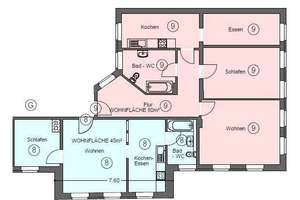 Zwei benachbarte Wohnungen mit ca. 124 m² – Viel Platz für Familie, Arbeit und Wohnen – 99089 Andreasvorstadt, Erfurt – Vorschaubild 14