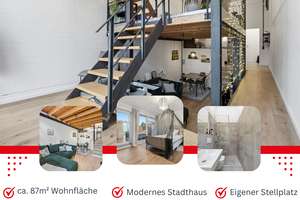 Luxuriöse Loft-Maisonette mit eigenem Eingang, Stellplatz, Sonnenbalkon & Stadthausgefühl