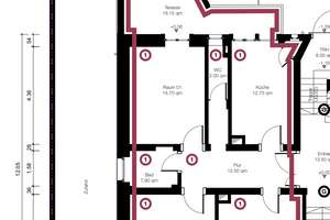 Erstbezug nach Sanierung 3 Zimmer mit  Einbauküche Terrasse WG- geeignet – Die vollständige Adresse der Immobilie erhältst du vom Anbieter., 76135 Weststadt, Karlsruhe – Vorschaubild 13