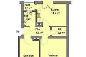 Schöne 2 Zimmer-Wohnung mit Balkon im Norden Nürnbergs – Coburger Str. 21, 90491 Schoppershof, Nürnberg – Vorschaubild 11