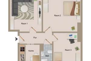 ! Erstbezug nach Sanierung - 3 Raum Wohnung ! – Walbecker Str. 51, 39110 Stadtfeld West, Magdeburg – Vorschaubild 7