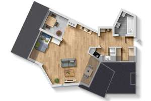 City-Life trifft Entspannung: 1,5 Zimmer mit privater Dachterrasse – Die vollständige Adresse der Immobilie erhältst du vom Anbieter., 90443 Gostenhof, Nürnberg – Vorschaubild 6