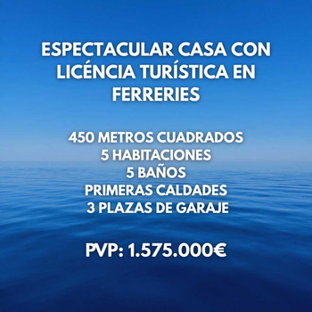 Spektakuläres Haus mit Touristenlizenz in Ferreries, Menorca