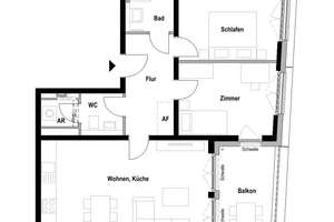 Balkon mit Panorama-Gefühl – 3 Zimmer im 9. Obergeschoss – Die vollständige Adresse der Immobilie erhältst du vom Anbieter., 28203 Ostertor, Bremen – Vorschaubild 2
