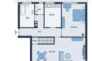 2-Zimmer-Dachgeschosswohnung in Wiesbaden mit modernisiertem Bad/WC (2025) und ausgebauter Dachboden – Die vollständige Adresse der Immobilie erhältst du vom Anbieter., 65197 Rheingauviertel / Hollerborn, Wiesbaden – Vorschaubild 2